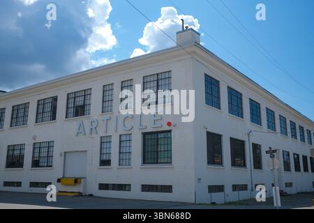 The Article building in East Vancouver, BC. Stock Photo