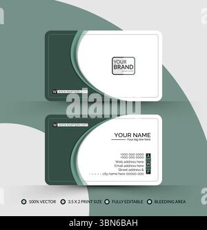 Elegant business card template design Stock Vector