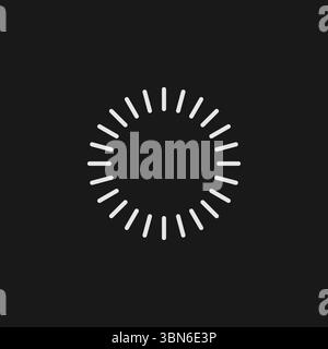 Digital Loading and Buffering Progress Icon for Website, App, and Video Player Interfaces Stock Vector