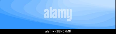 Light blue and white abstract banner with wavy pattern and gradient shades, dynamic curve shapes. Background template Stock Vector