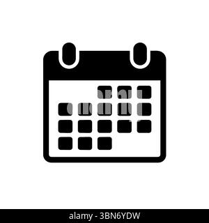 Calendar or appointment schedule flat icon icon for apps and websites  Stock Vector