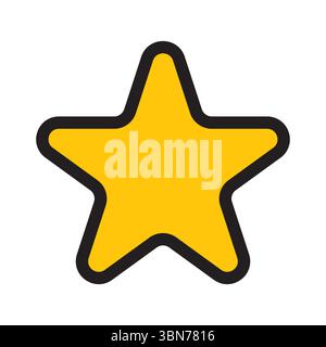 yellow cartoon star icon symbol vector flat Stock Vector