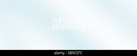 Abstract blue wave dotted line background. Light blue dynamic dash stripe texture. Warped and curved lines wallpaper for tech design template, presentation, brochure, leaflet, booklet. Vector backdrop Stock Vector