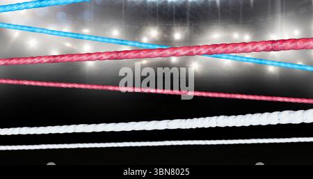 Different cords on black background Stock Photo