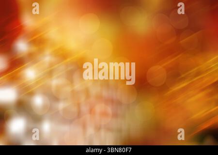 Warm bokeh orbs are drifting in flat design over transparent background featuring diagonal streaks Stock Photo