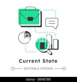 Current state modern linear concept icon Stock Vector