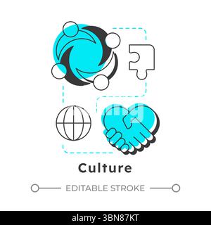 Culture modern linear concept icon Stock Vector