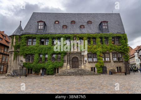 Historic old town of Quedlinburg, Germany Stock Photo
