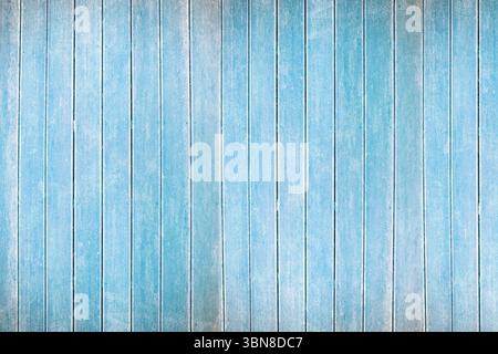Light-blue painted wooden plank wall is showing weathered texture in flat design style Stock Photo