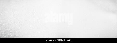 Wide Light white luxury upholstery sofa texture background clean gray vintage leather furniture pattern wallpaper, Panoramic elegant armchair Stock Photo