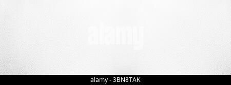 Wide Light white luxury upholstery sofa texture background clean gray vintage leather furniture pattern wallpaper, Panoramic elegant armchair Stock Photo