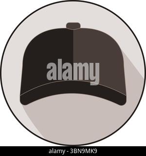 Stylish cap icon, featuring a sleek and modern flat style. Stock Vector