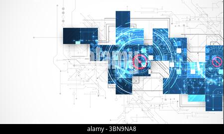 Abstract background. Scientific and technological concept. Square art. Vector Stock Vector