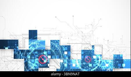 Abstract background. Scientific and technological concept. Square art. Vector Stock Vector
