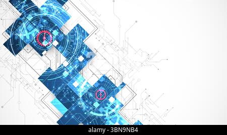 Abstract background. Scientific and technological concept. Square art. Vector Stock Vector
