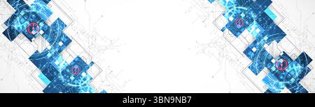 Abstract background. Scientific and technological concept. Square art. Vector Stock Vector