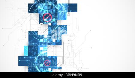Abstract background. Scientific and technological concept. Square art. Vector Stock Vector