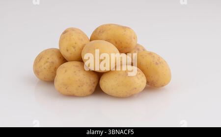 pile of fresh potatoes isolated nature background with clipping path Stock Photo
