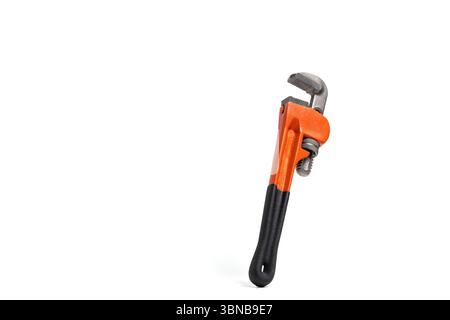 Adjustable pipe wrench isolated on white background Stock Photo