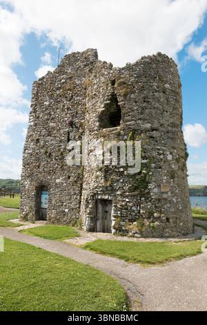 The ruins of Tenby Castle on Castle Hill, Tenby, Pembrokeshire, Wales, UK Stock Photo