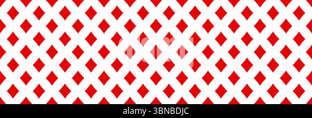 horizontal red diamond shape quadrangle seamless design for pattern and background. Stock Vector