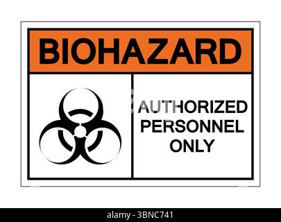 Caution Biohazard Sign for Restricted Area Access and Safety Compliance Stock Vector