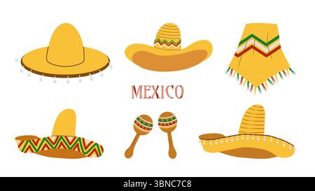 Mexican Independence Day Viva Mexico Fiesta 16th. Design template Poster card banner background. Vector illustration Stock Vector