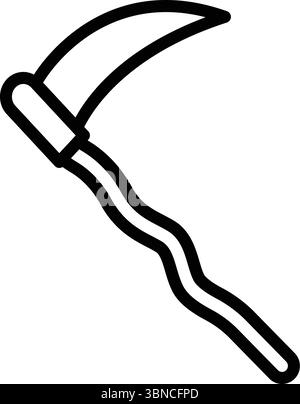 Icon for sickle, grim reaper sickle Stock Vector