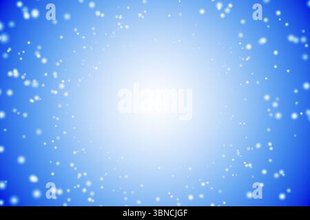 Digitally generated White light dots on blue Stock Photo