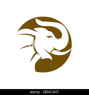 Letter O Elephant Logo Design. Minimal Elephant Symbol Vector Template Stock Vector