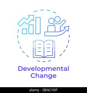 Developmental change blue gradient concept icon Stock Vector