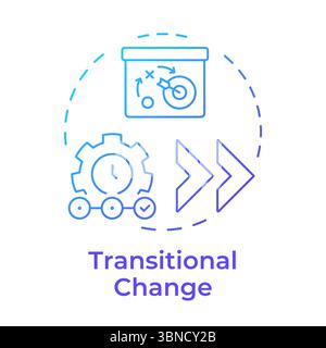 Transitional change blue gradient concept icon Stock Vector