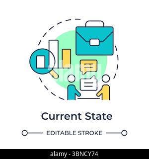 Current state multi color concept icon Stock Vector