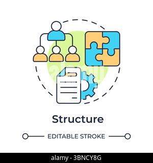 Structure multi color concept icon Stock Vector