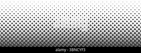 horizontal black halftone of semicircle design like a propeller for pattern and background. Stock Vector