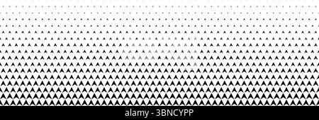horizontal black halftone of arrow design for pattern and background. Stock Vector