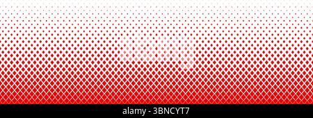 horizontal red halftone of diamonds icon of playing card design for pattern and background. Stock Vector