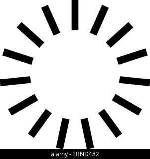 Loading Spinner Icon - Black Minimalist Progress Indicator Stock Vector