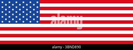 horizontal american flag background,vector illustration. Stock Vector
