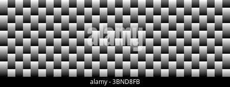 black and white gradient rectangle design for pattern and background. Stock Vector