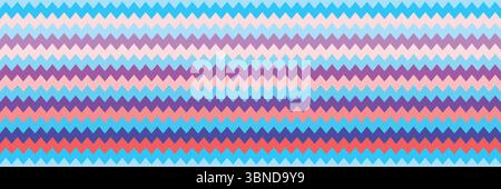 horizontal seamless colorful zigzag texture for pattern and background. Stock Vector