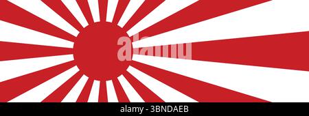 horizontal rising sun flag for pattern and background. Stock Vector