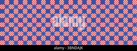 horizontal blue and red square checked pattern for background and design,vector illustration. Stock Vector
