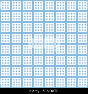 elegant square pastel blue star and dots design for pattern and background,vector illustration. Stock Vector