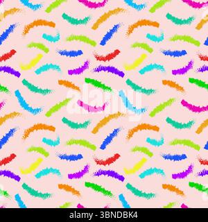 multicolor painting brush seamless design for pattern and background. Stock Vector