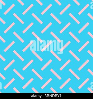 pastel pink rectangle on blue seamless design for pattern and background. Stock Vector