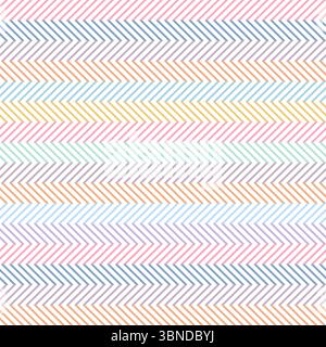 multicolored pastel zigzag seamless design for pattern and background. Stock Vector