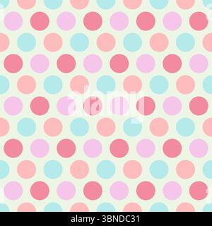 pastel circle and round seamless design for pattern and background. Stock Vector