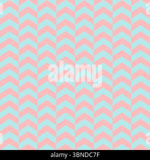 pastel light blue and pink chevron or herringbone seamless design for pattern and background. Stock Vector
