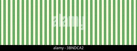 horizontal green leaves seamless design for pattern and background. Stock Vector